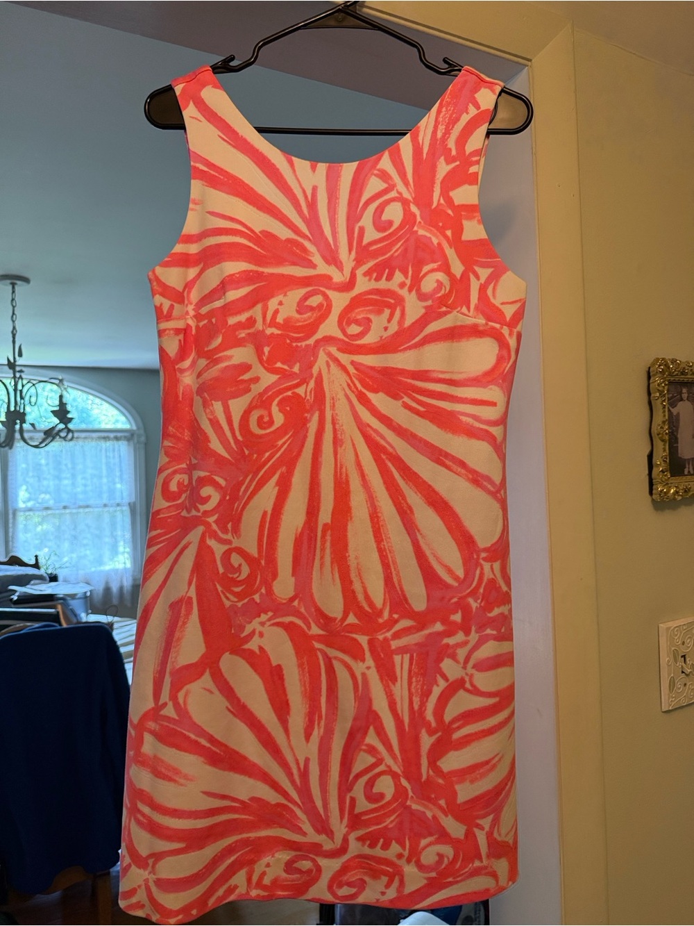 Lilly Pulitzer Coral Shell-Print Canvas Wall Art